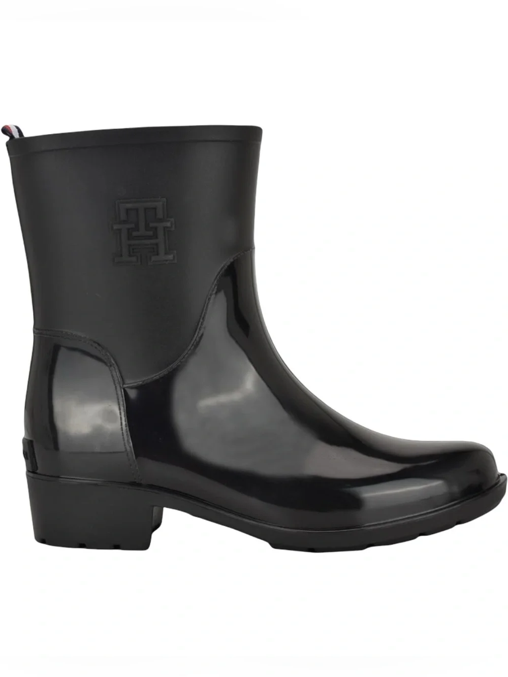 Tommy Hilfiger Womens Kippa Black Rain Ankle Boot Size US 11